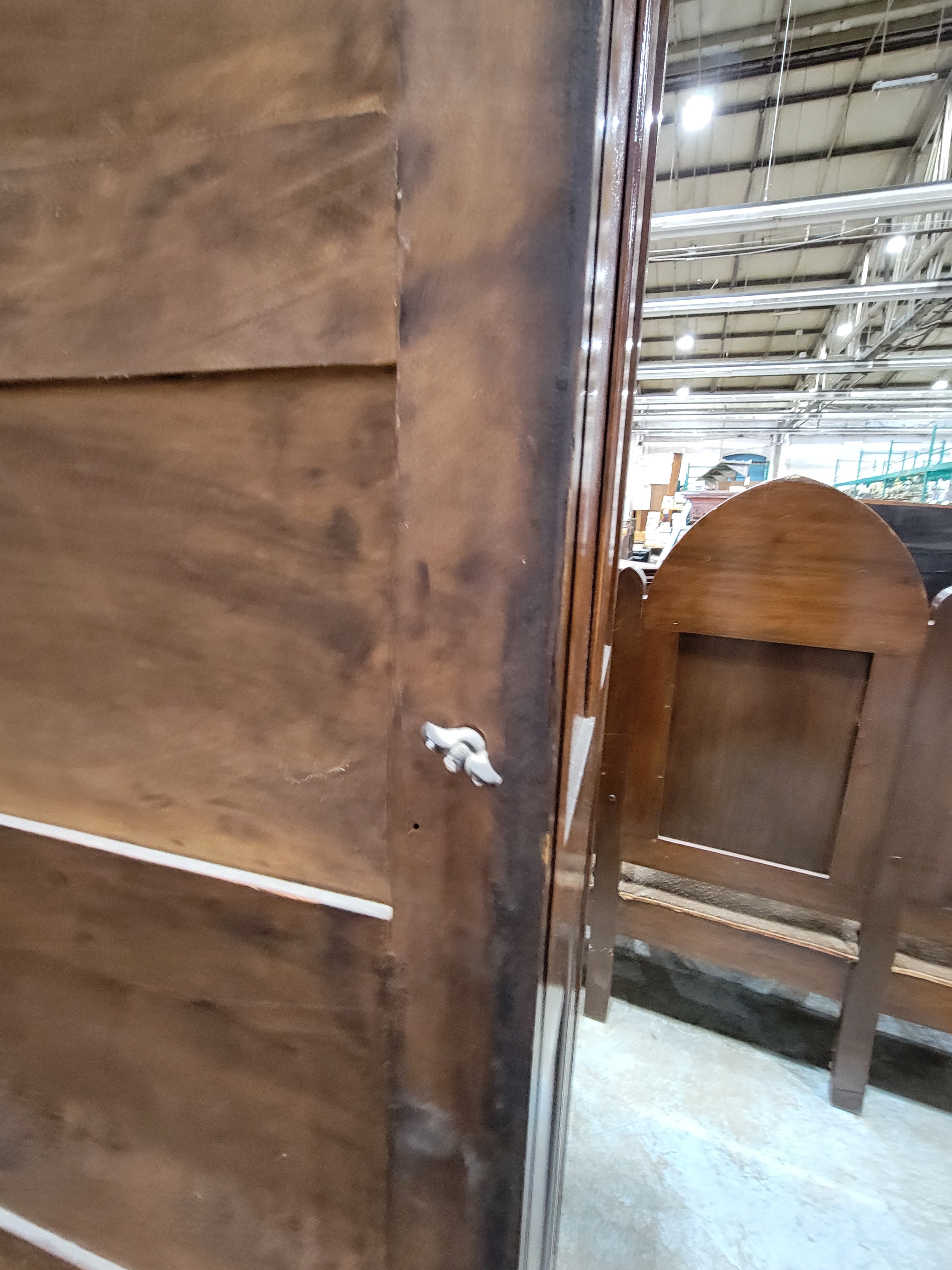 Antique Quarter-Sawn Oak Knockdown Wardrobe Armoire