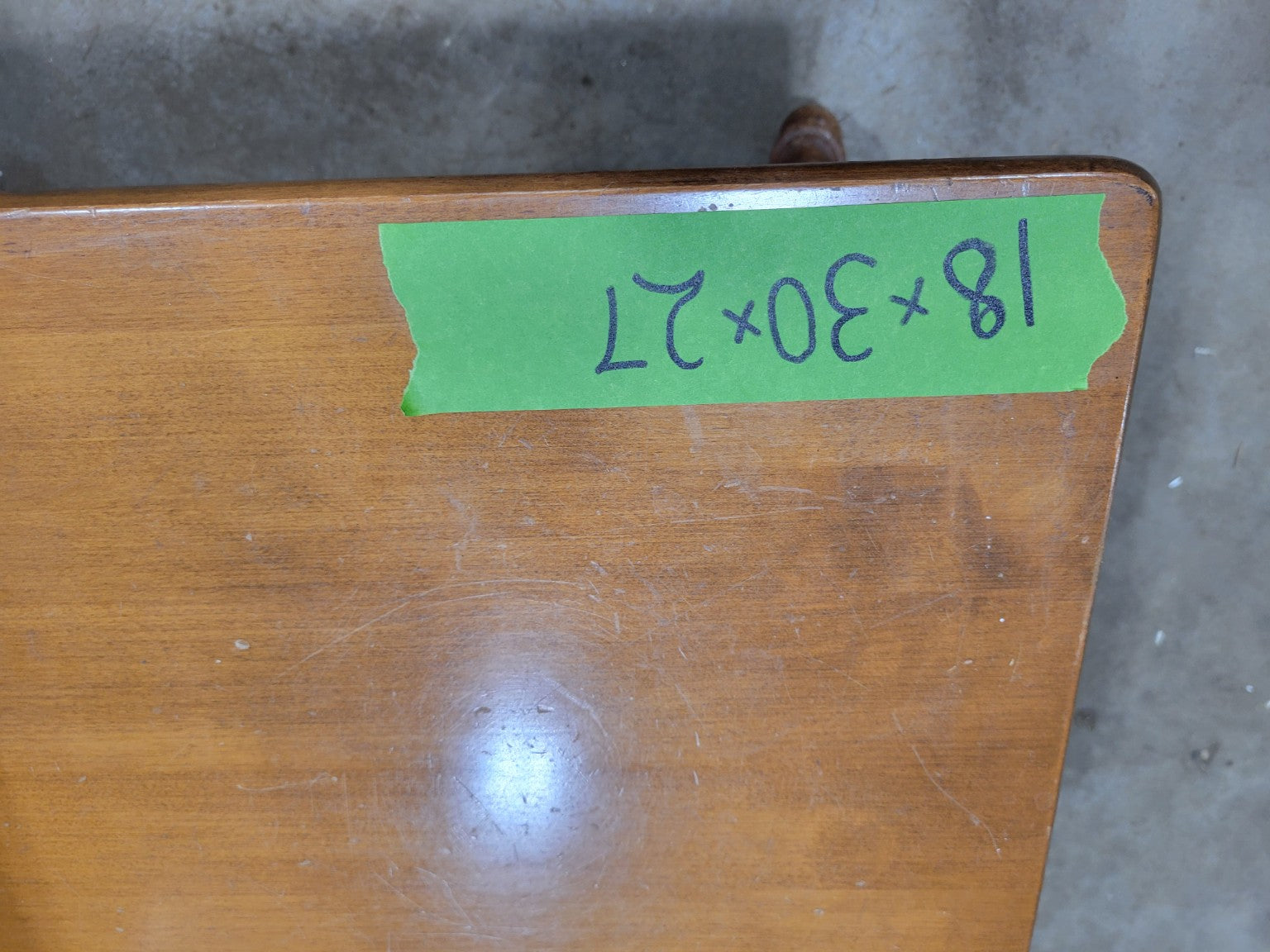 Vintage Maple End Table with Three Drawer Organizer Shelf
