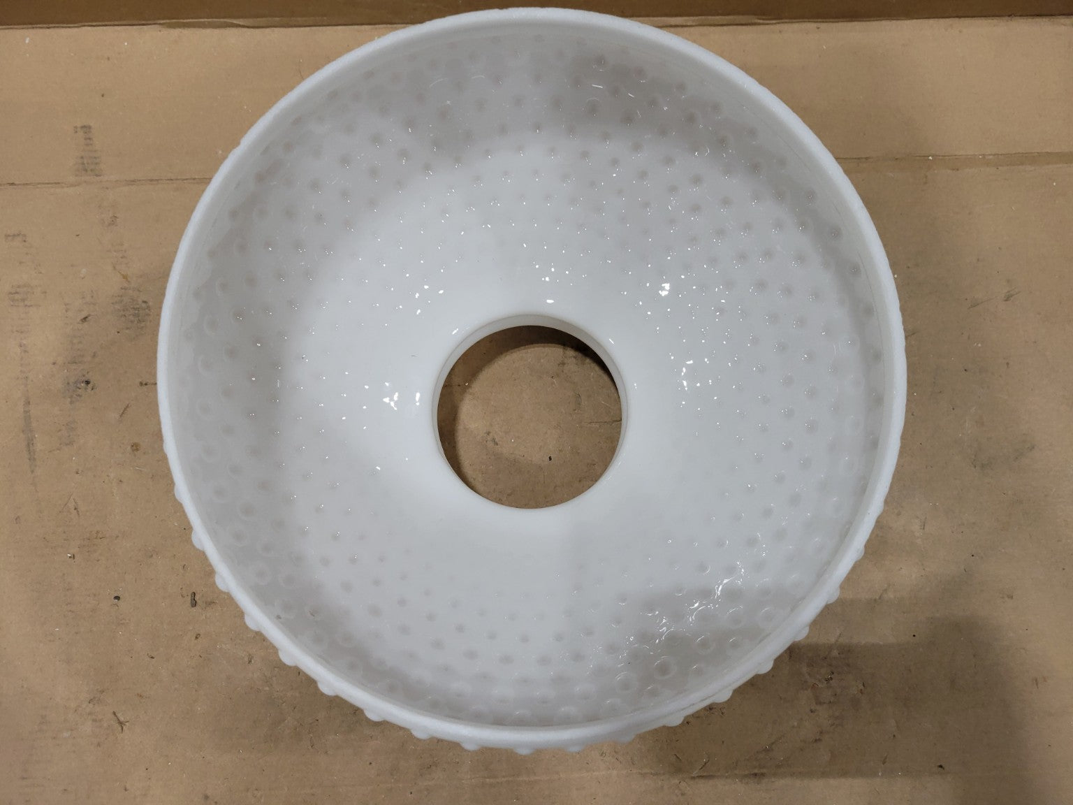 Vintage Hobnail Milk Glass Hanging Pendant Light