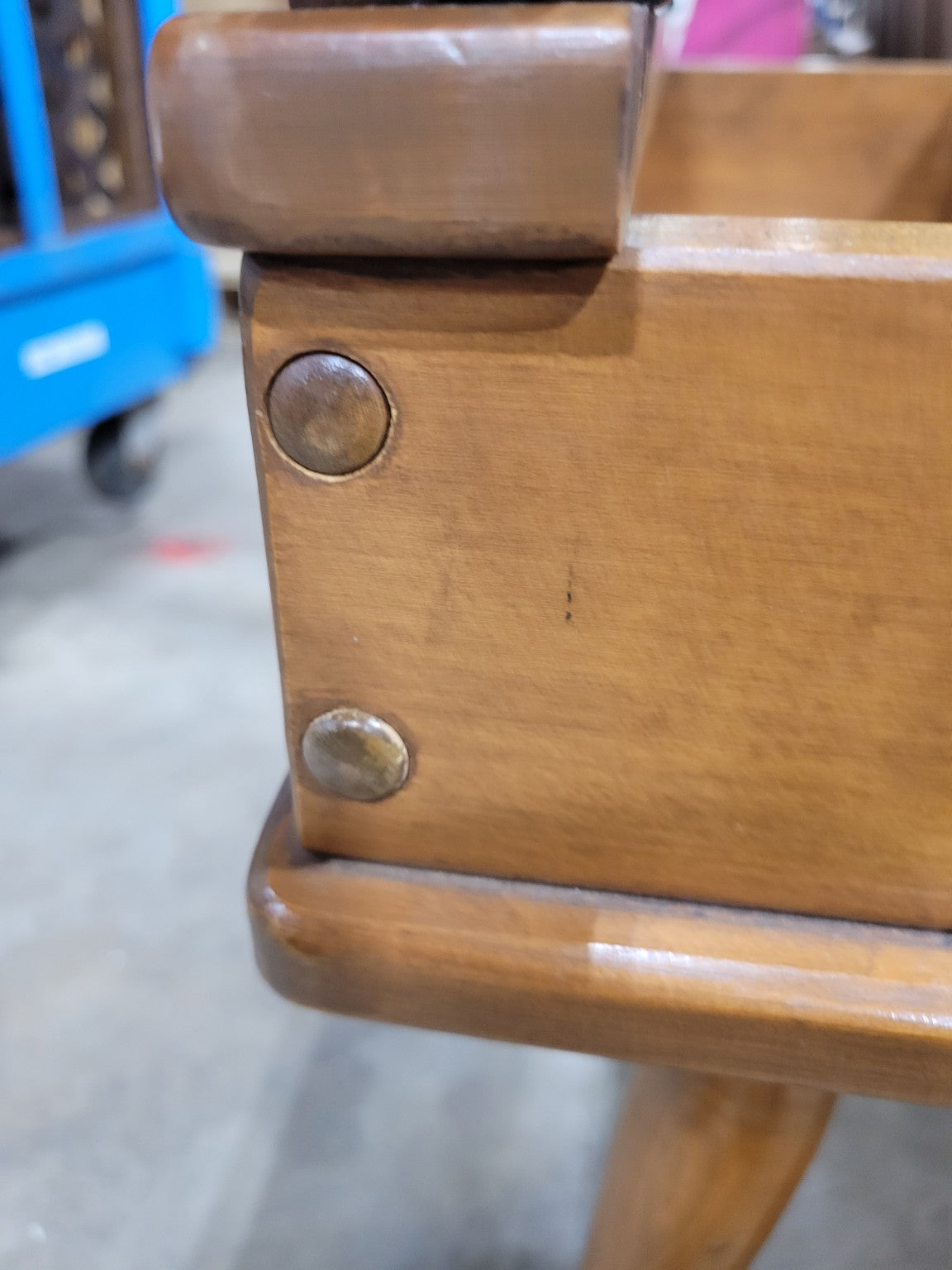 Vintage Maple Sewing Stand with Storage Compartments