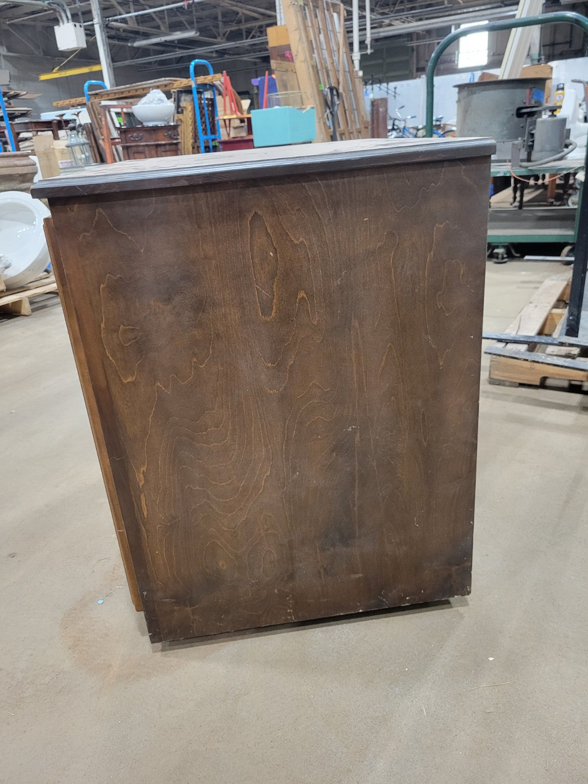 Contemporary Walnut Mobile Storage Cabinet with File Drawer