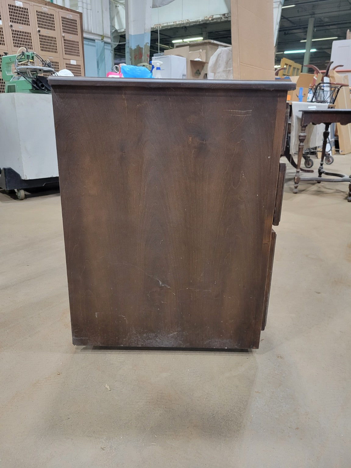 Contemporary Walnut Mobile Storage Cabinet with File Drawer
