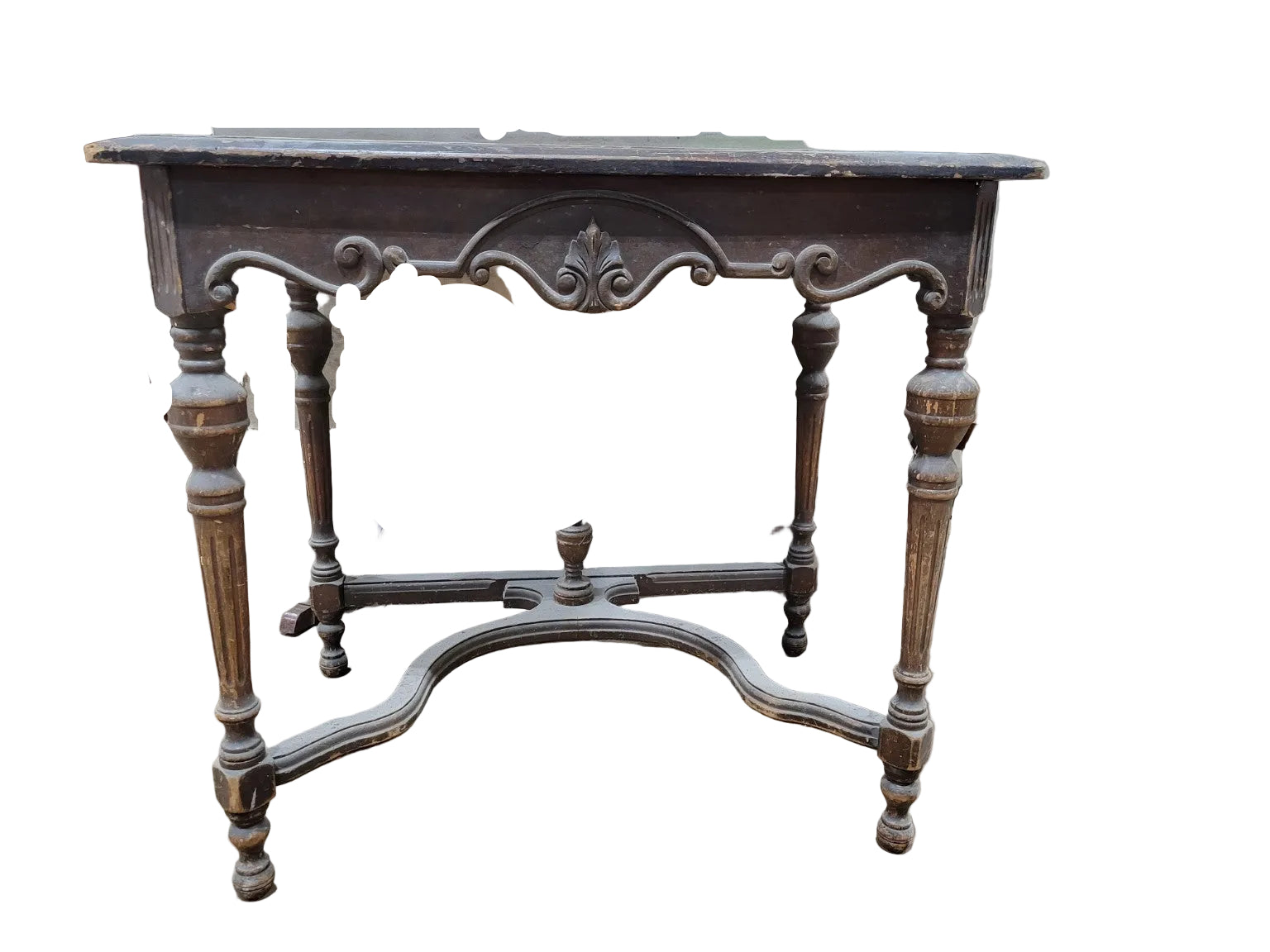 Antique Carved Walnut Parlor Side Table