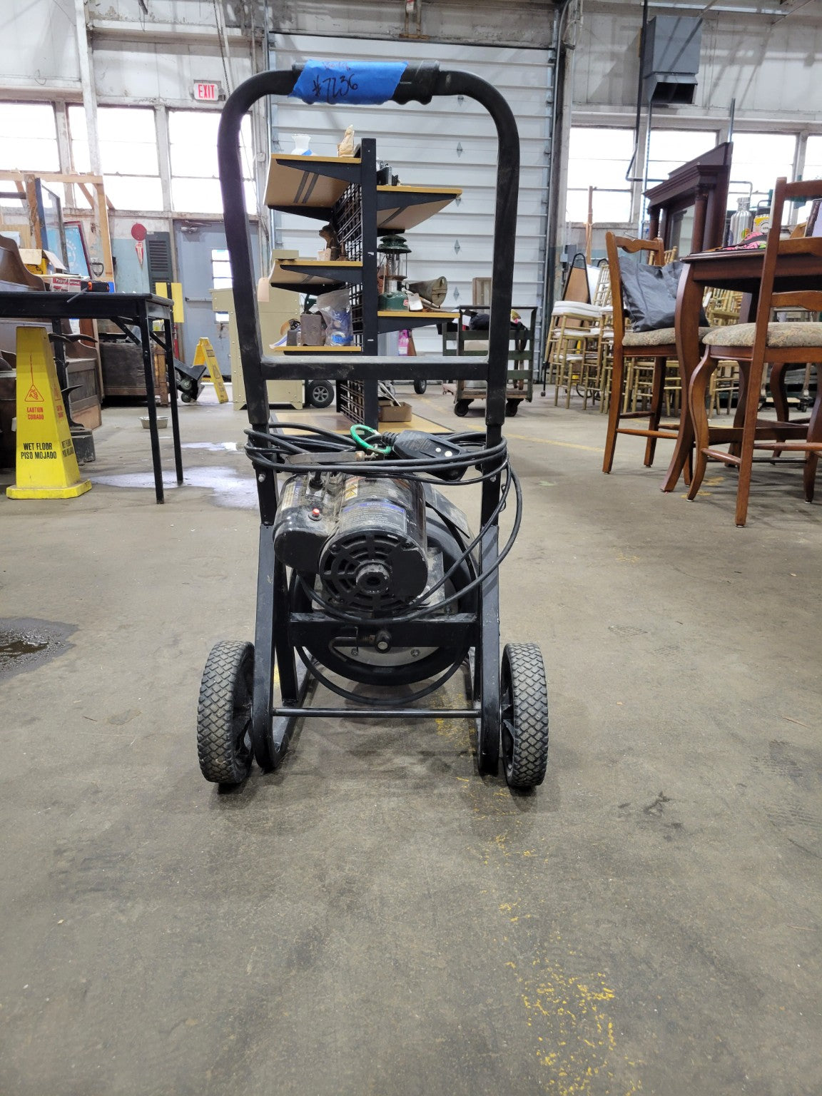100 ft Power Feed Drain Cleaner with Rolling Cart