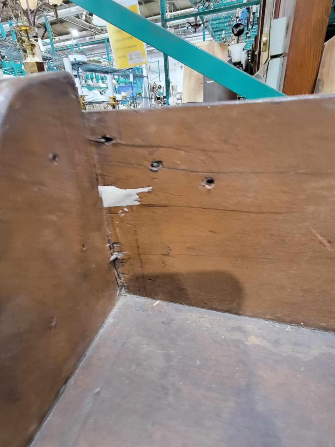 Antique Wooden General Store Display Shelving Unit