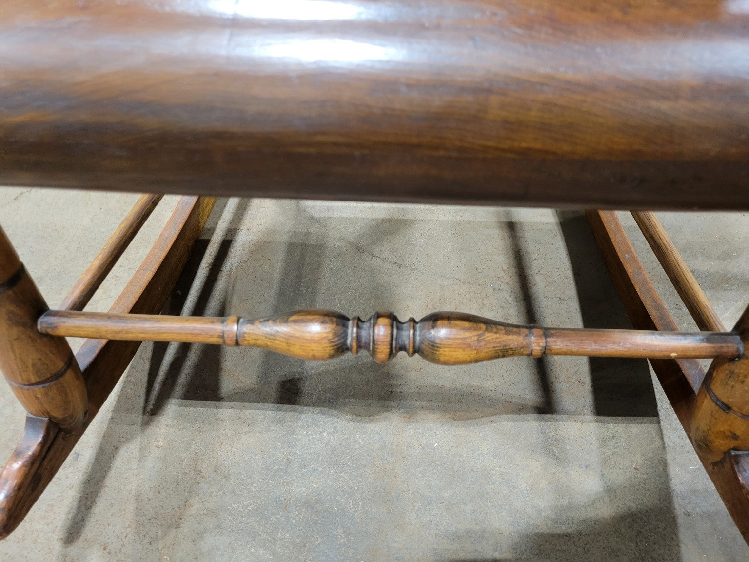 Antique Continuous Arm Windsor Rocking Chair