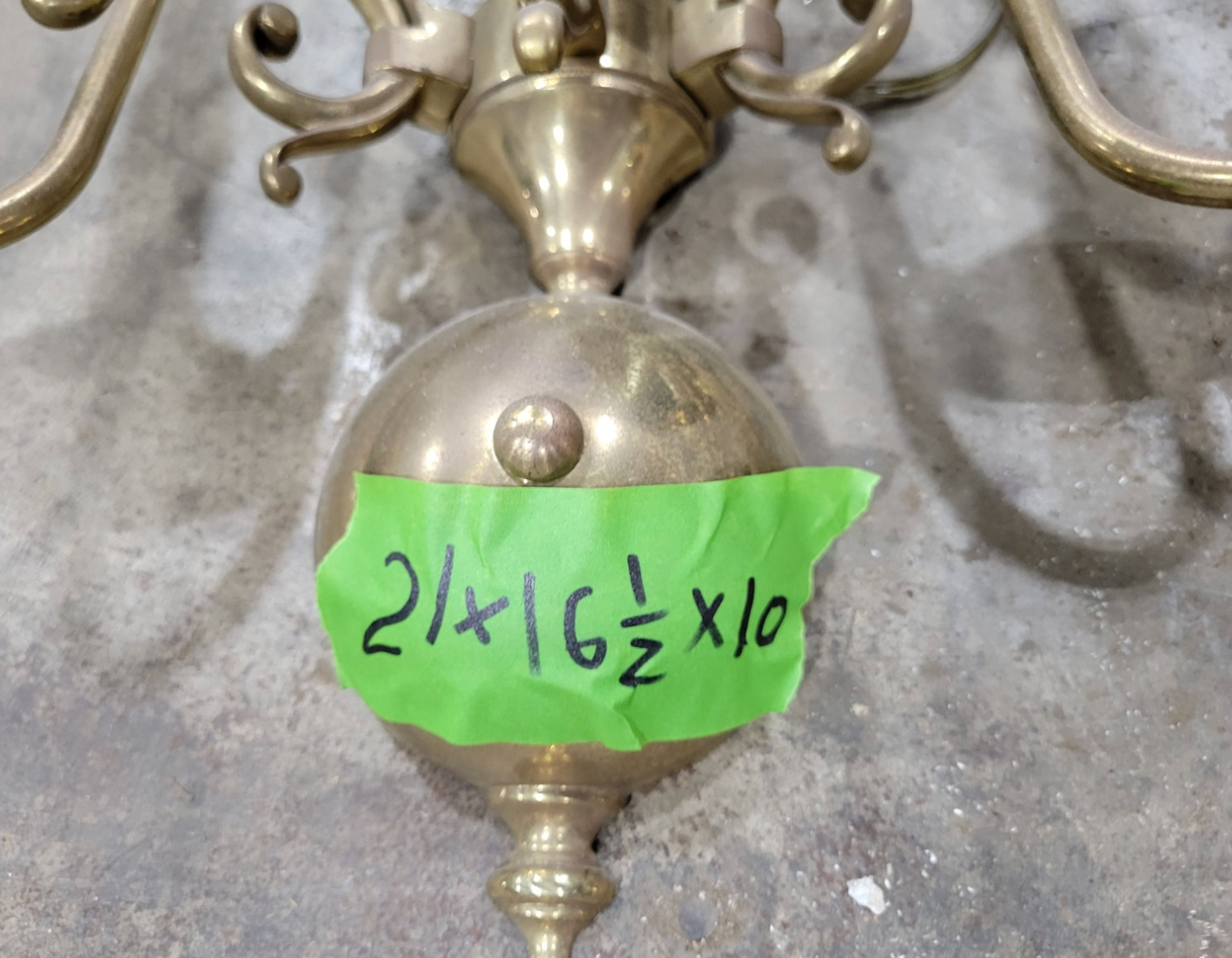 Vintage Feldman Brass Five-Light Wall Sconce