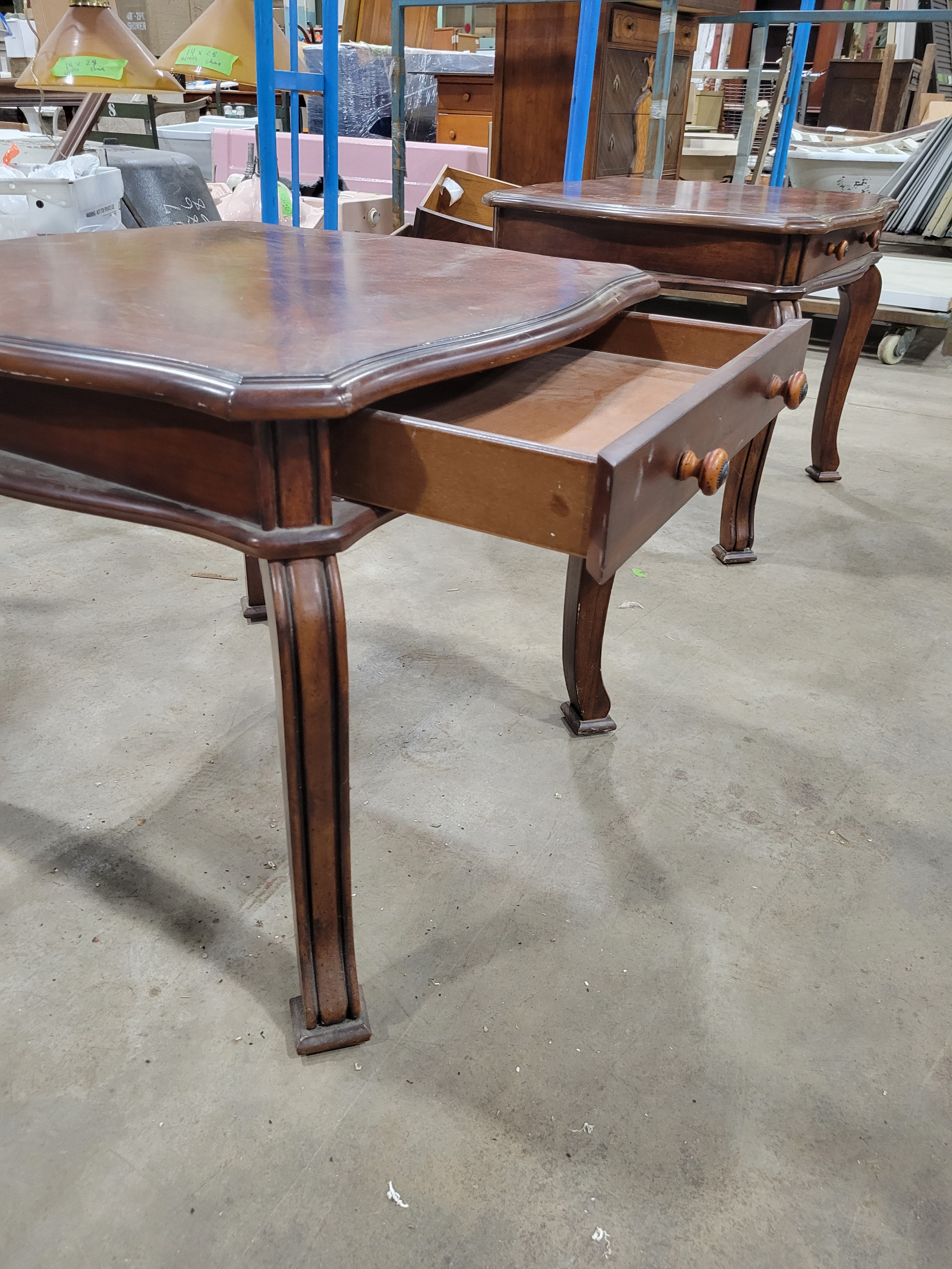 American Signature Traditional Cherry End Table with Drawer