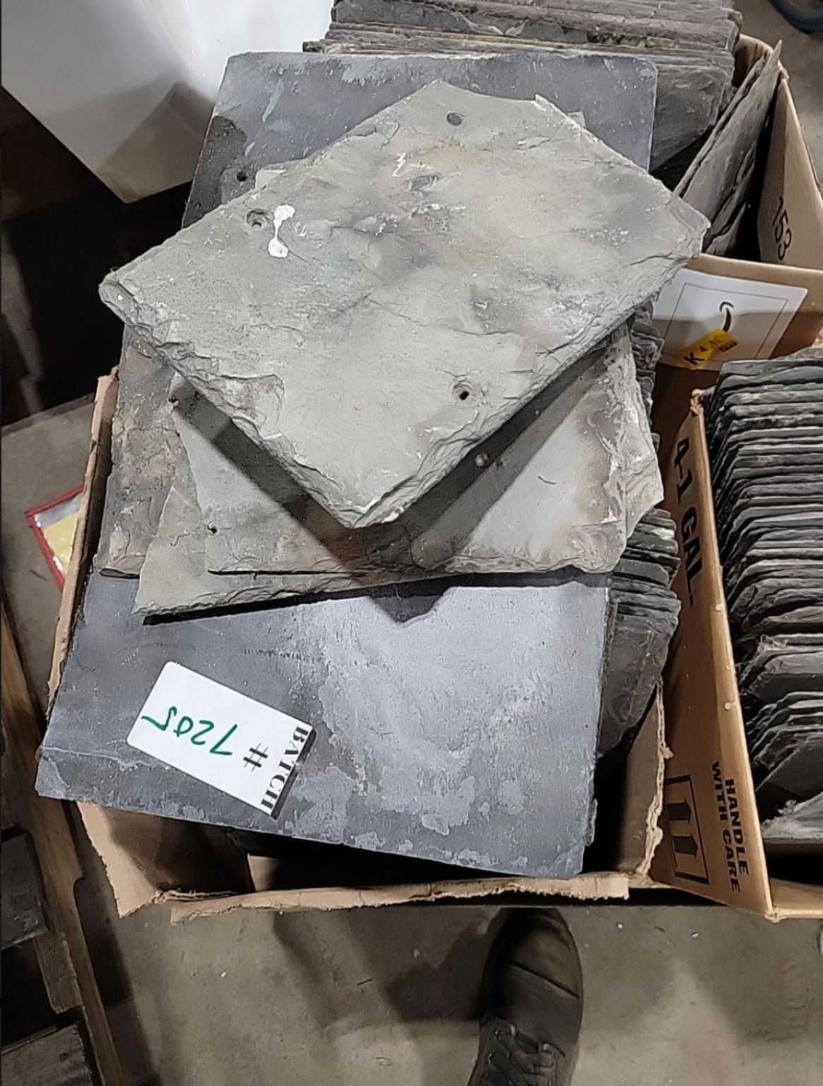 Reclaimed Roofing Slate Tiles – Lot of Approximately 130 Pieces