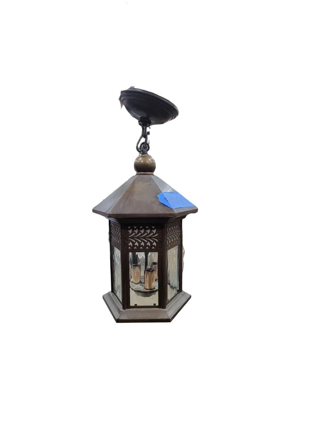Contemporary Bronze Finish Outdoor Hanging Lantern Pendant Light
