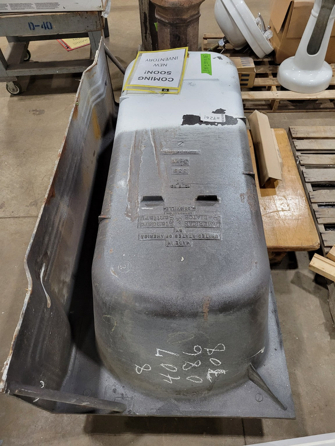 Vintage American Standard Cast Iron Alcove Bathtub – 66"