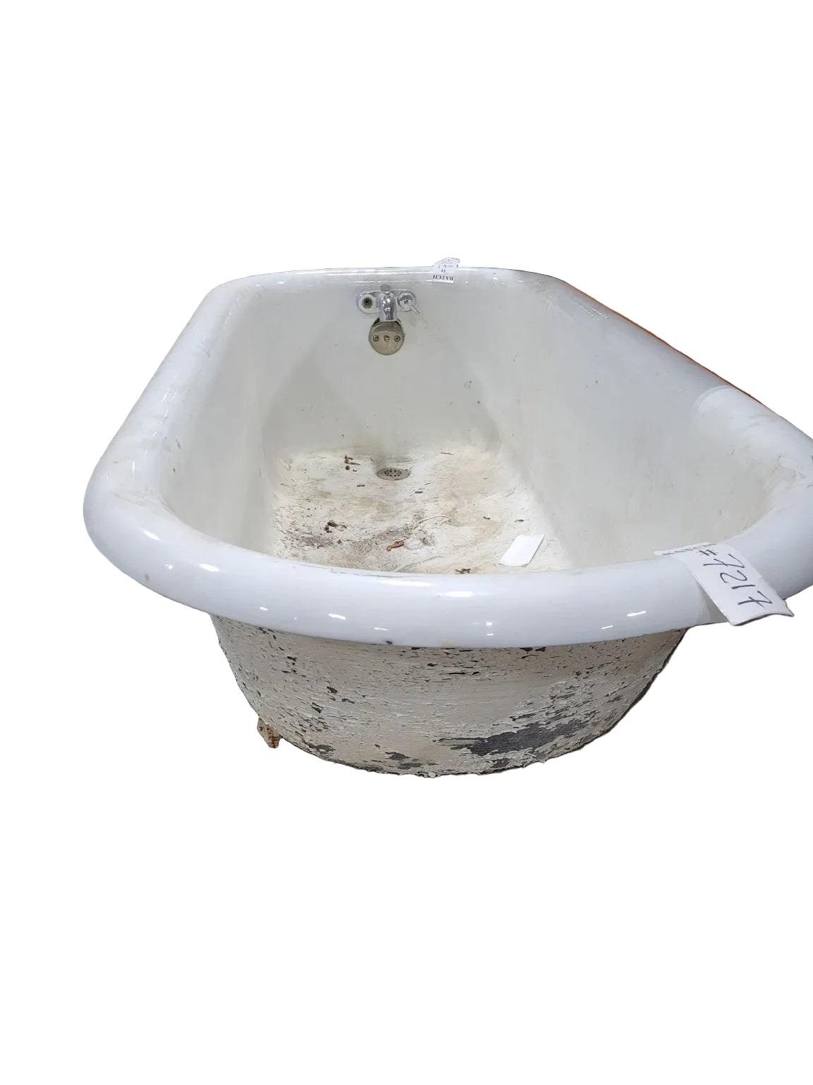 Antique Cast Iron Clawfoot Bathtub – Porcelain Interior