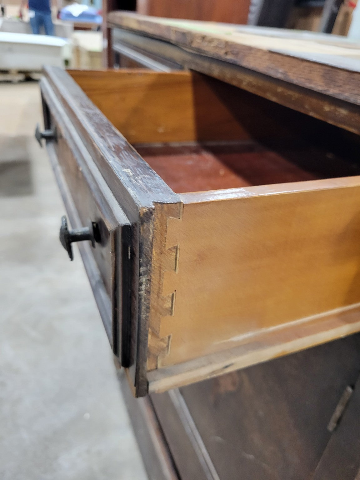 Antique Primitive Two-Door Wooden Cabinet – Original Patina