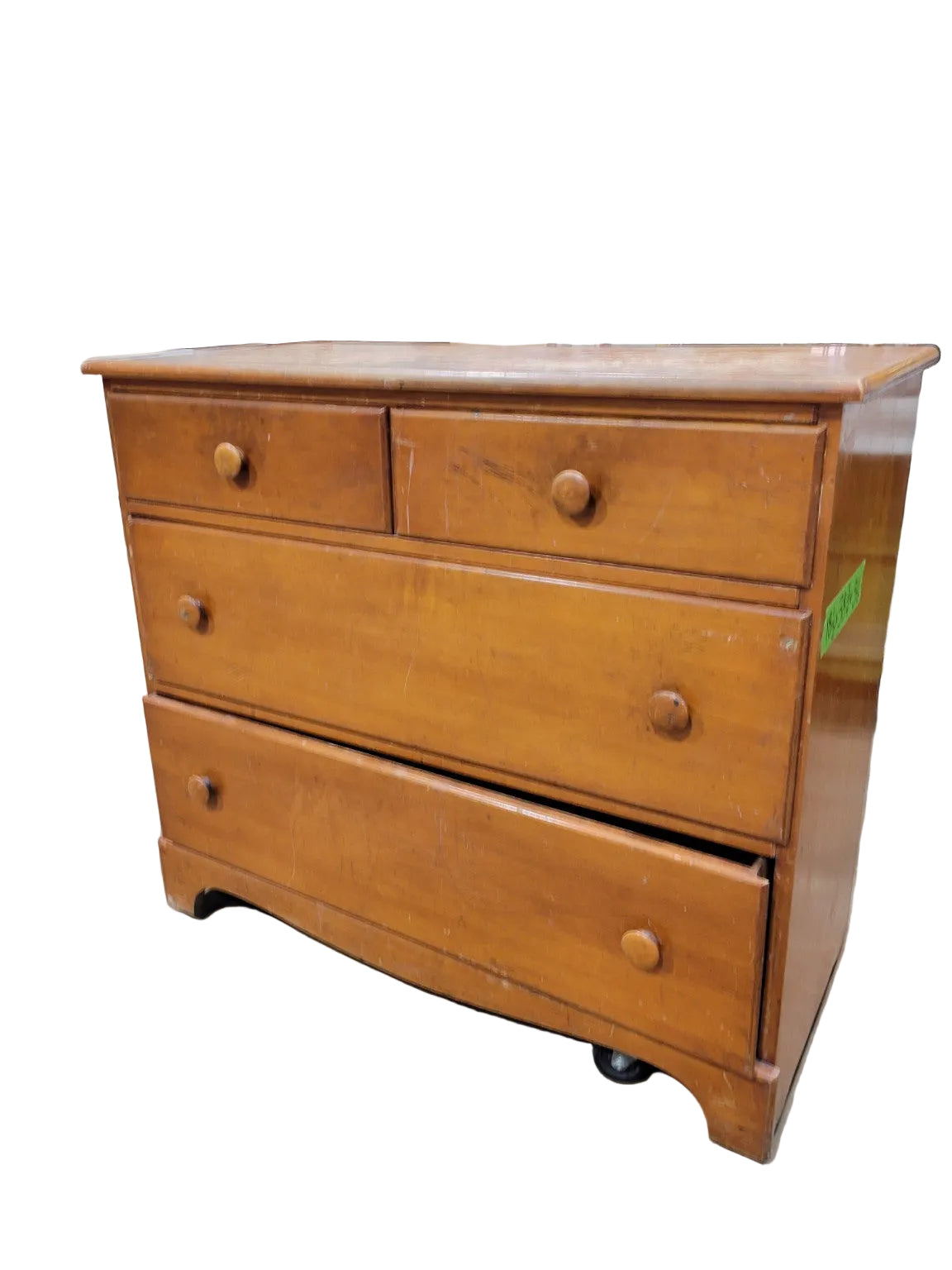 Vintage Solid Wood Four-Drawer Chest of Drawers