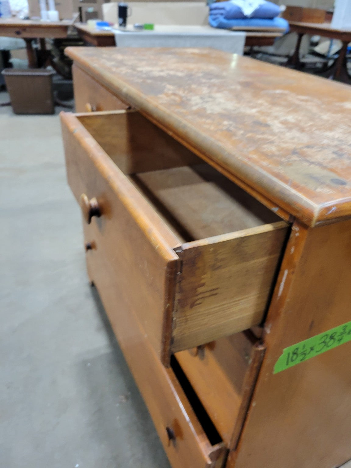 Vintage Solid Wood Four-Drawer Chest of Drawers