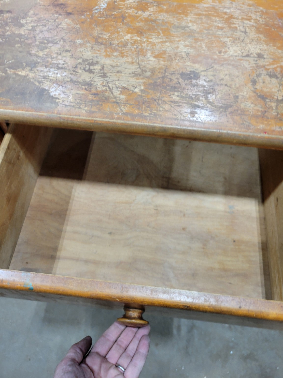 Vintage Solid Wood Four-Drawer Chest of Drawers