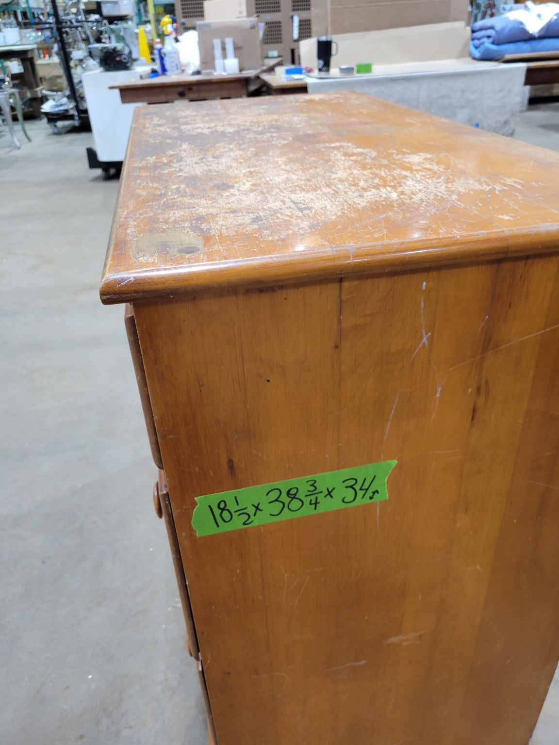 Vintage Solid Wood Four-Drawer Chest of Drawers