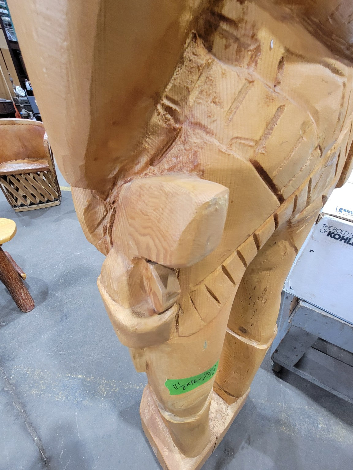 Ray Kowalski Hand-Carved Western Cowboy Sculpture (1990)