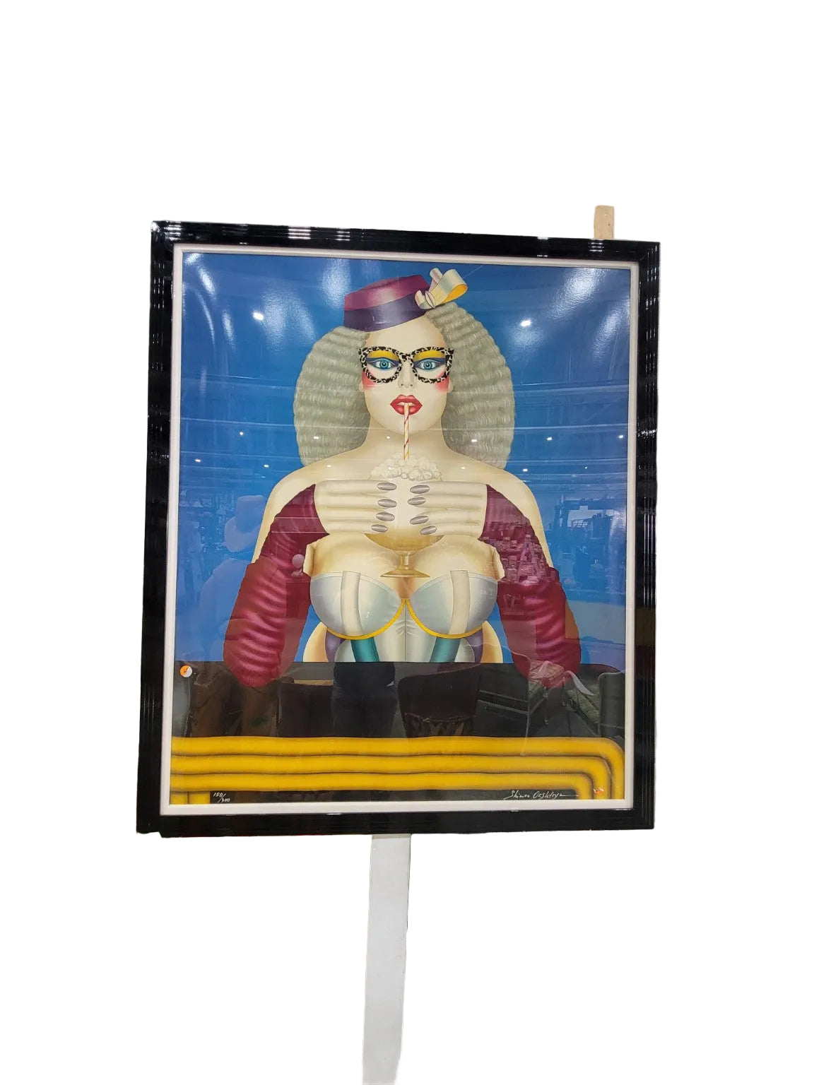 Limited Edition Framed Serigraph "Pina Colada" by Shimon Okshteyn