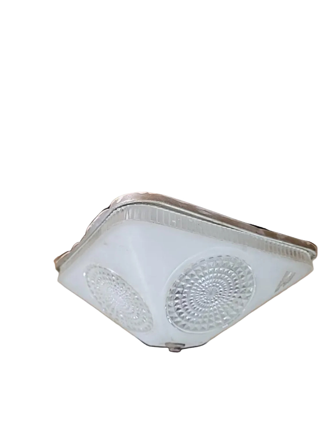 Vintage Art Deco Glass Flush Mount Ceiling Light