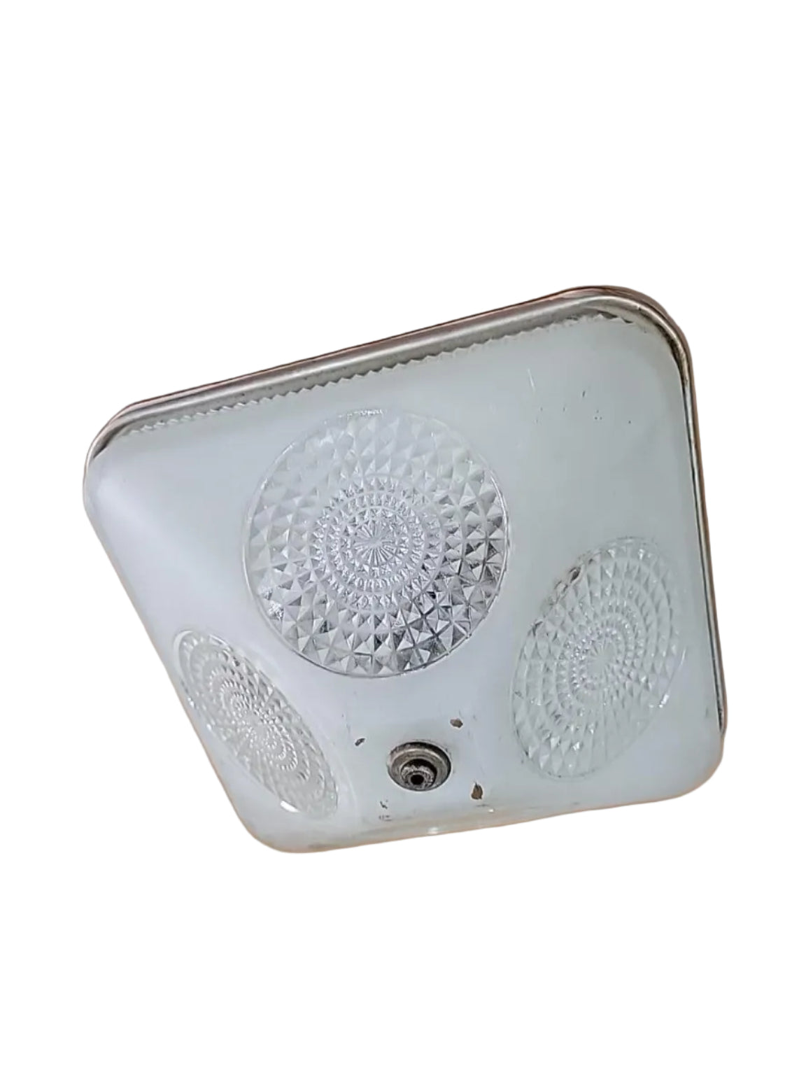 Vintage Art Deco Glass Flush Mount Ceiling Light