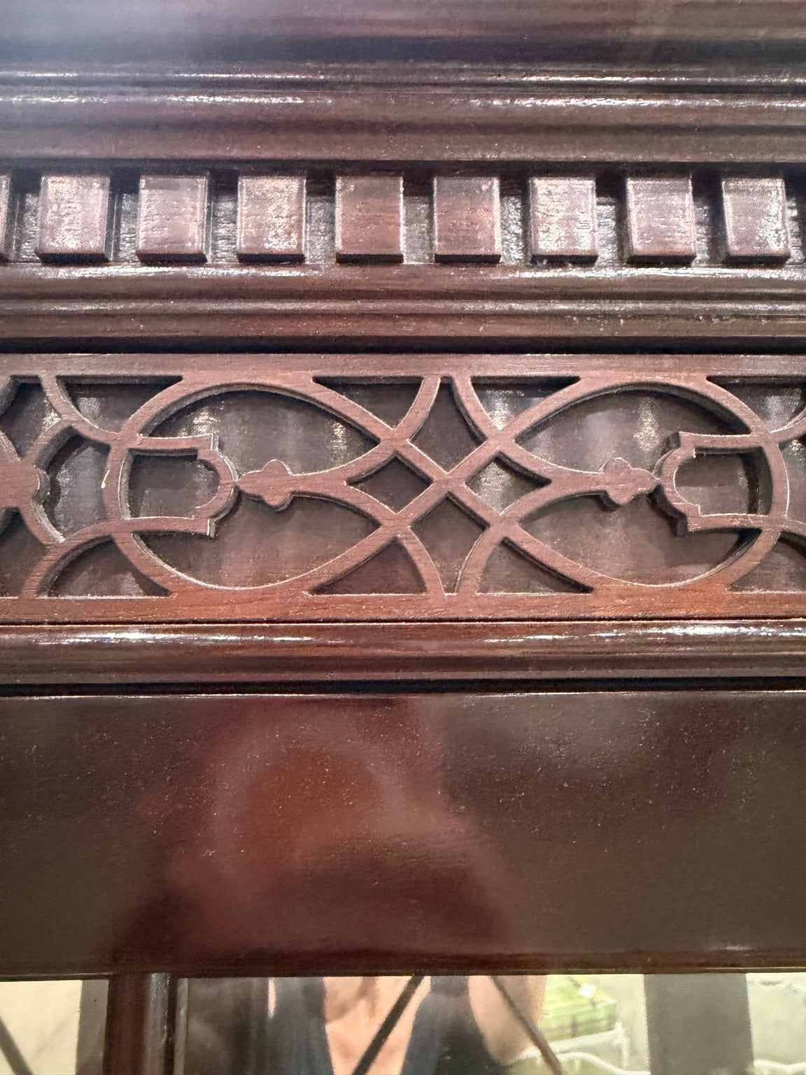 Vintage Stickley Mahogany Breakfront Display Cabinet
