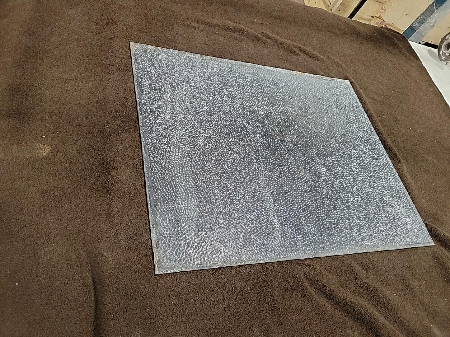 Vintage Pebble Glass Panel – 15 ½" x 19 ½"