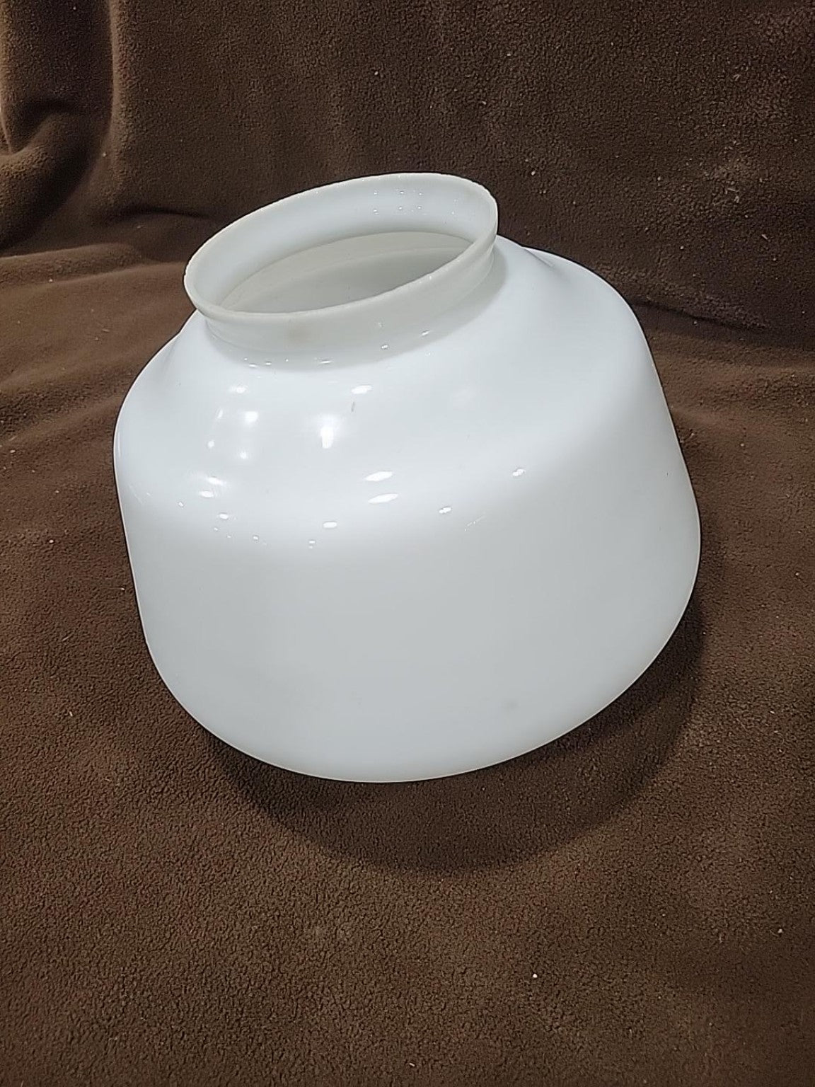 Vintage White Milk Glass Globe Shade – 9" Diameter