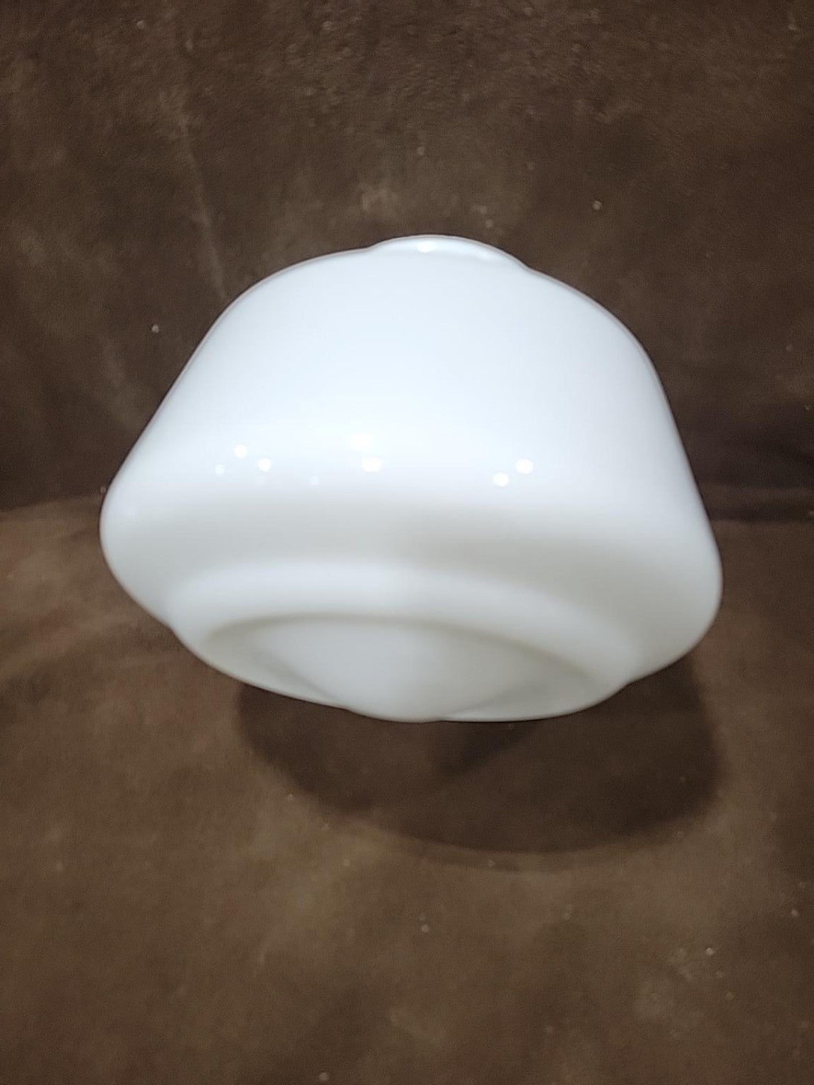 Vintage White Milk Glass Globe Shade – 9" Diameter