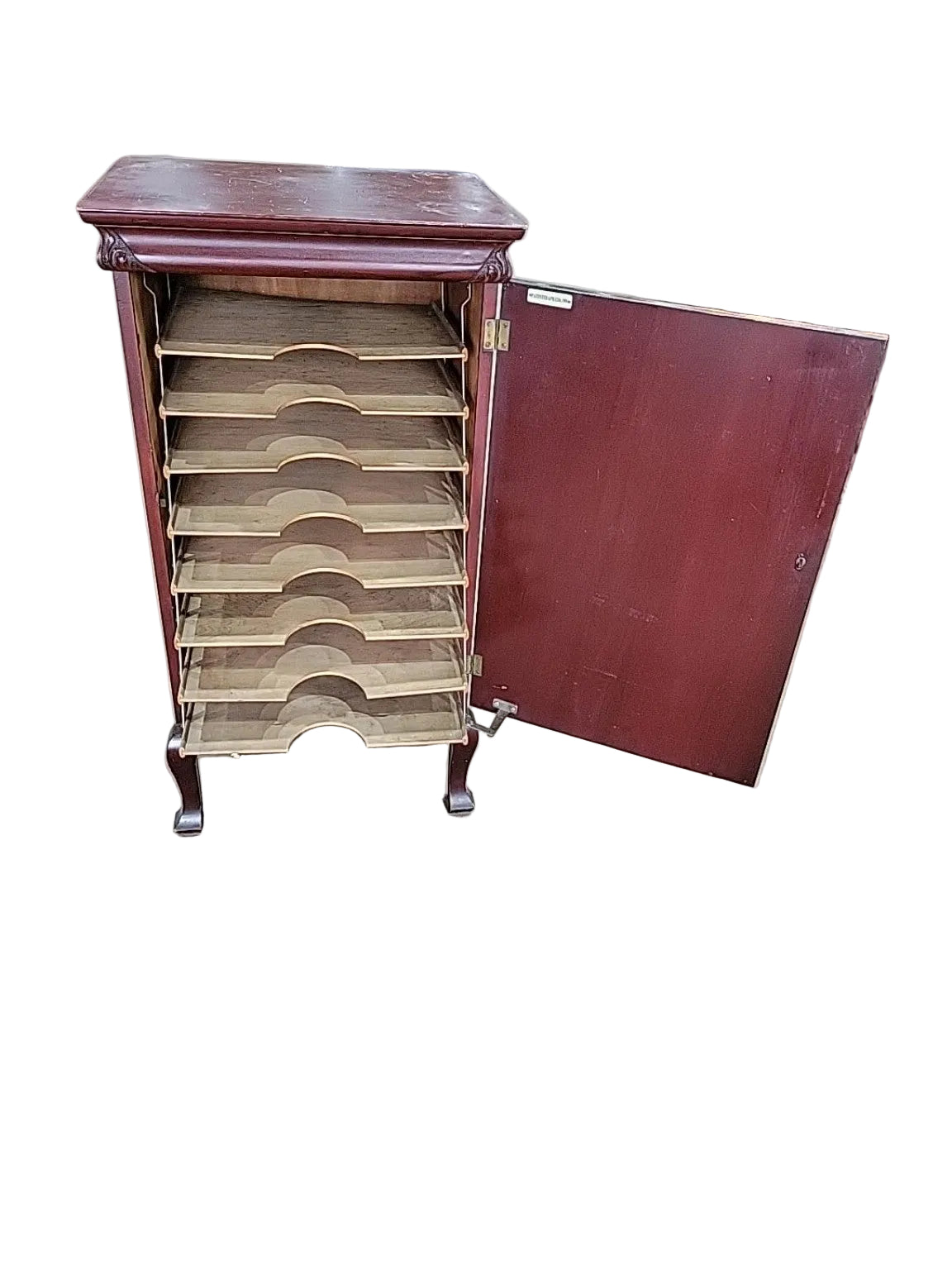 Antique 1904 Patent Wood Document Filing Cabinet