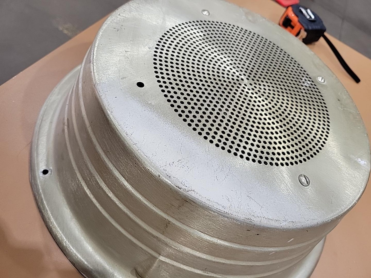 Vintage Industrial Metal Ceiling Speaker Assembly