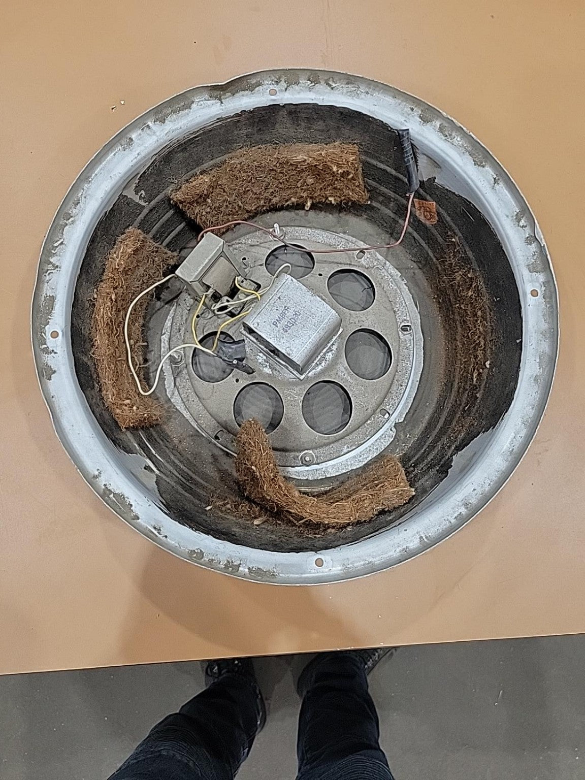 Vintage Industrial Metal Ceiling Speaker Assembly