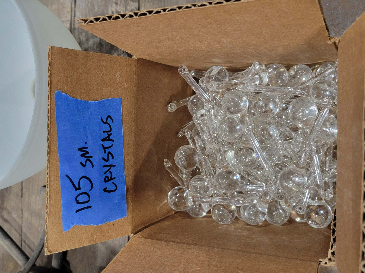 Vintage Clear Glass Chandelier Drops – Lot of 105