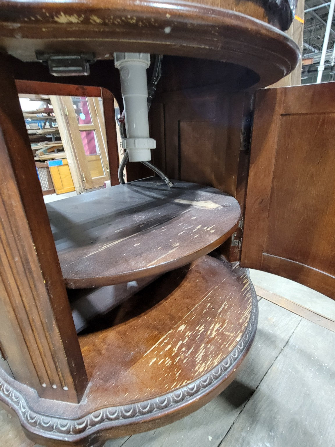 Traditional Carved Wood Vessel Sink Vanity – Twin-Sta