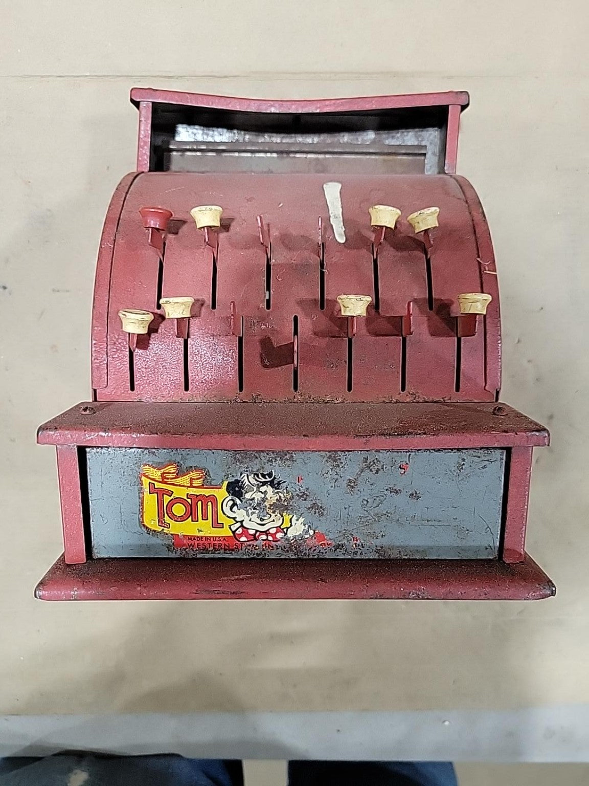 Vintage Tom Thumb Metal Toy Cash Register – As-Is