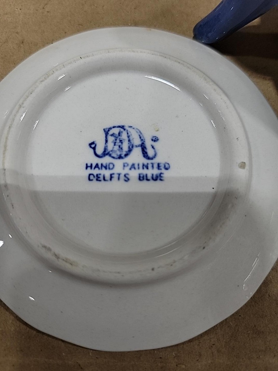 Miniature Hand-Painted Delft Blue & Chinese Tea Set