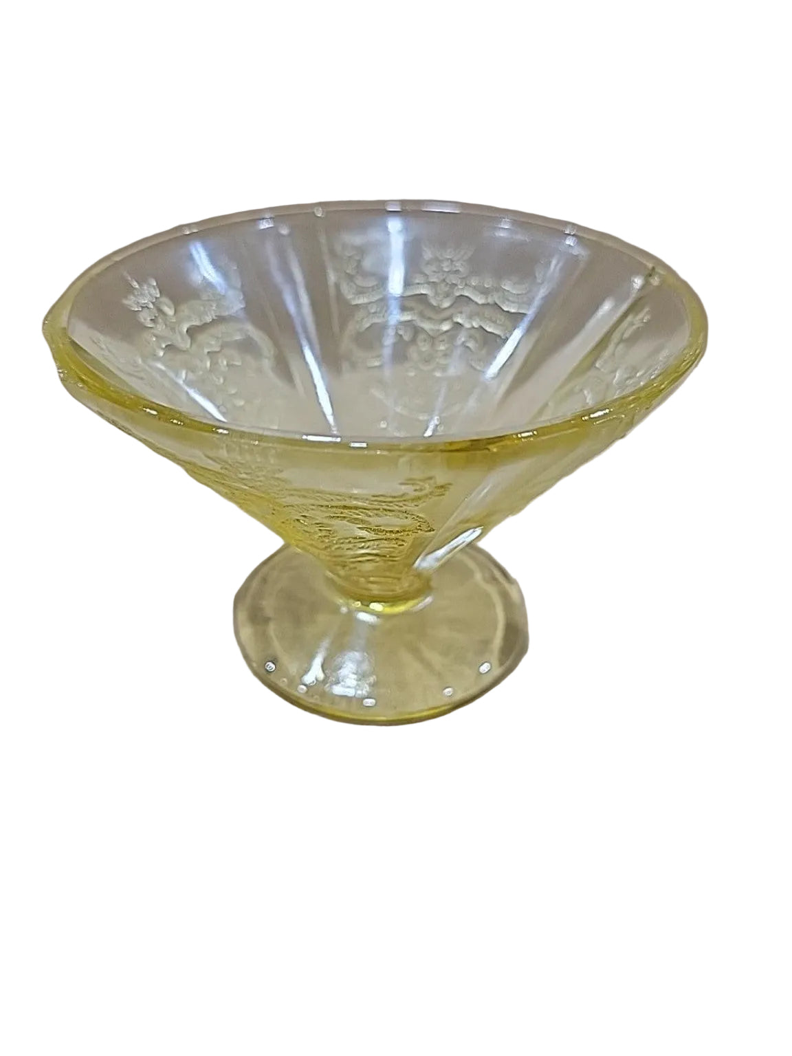 Vintage Amber Depression Glass Footed Dessert Cups – Set of 5