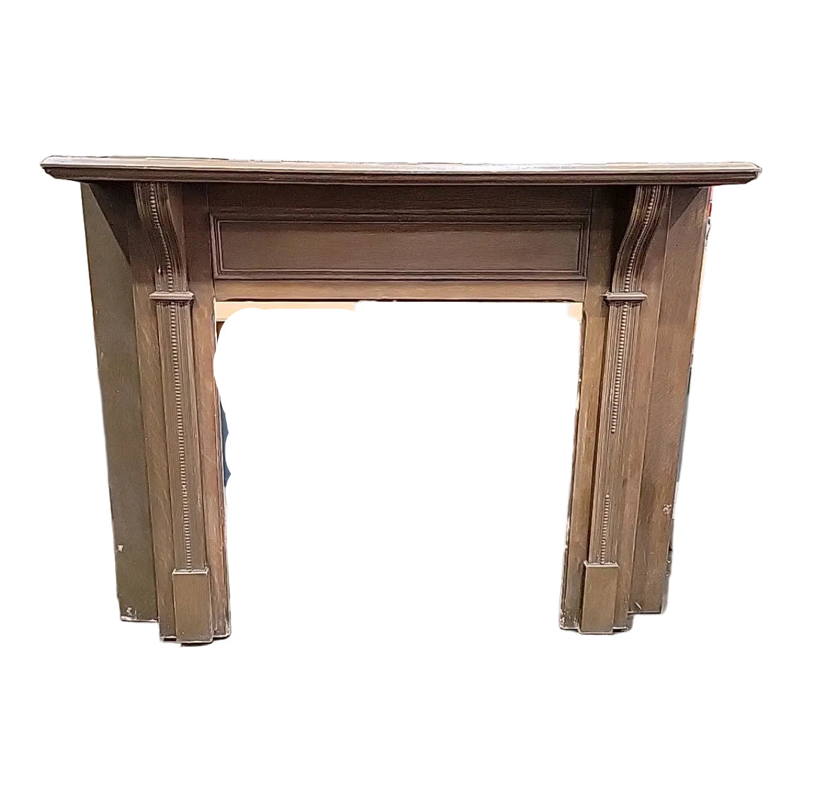 Antique Carved Oak Fireplace Mantel Surround