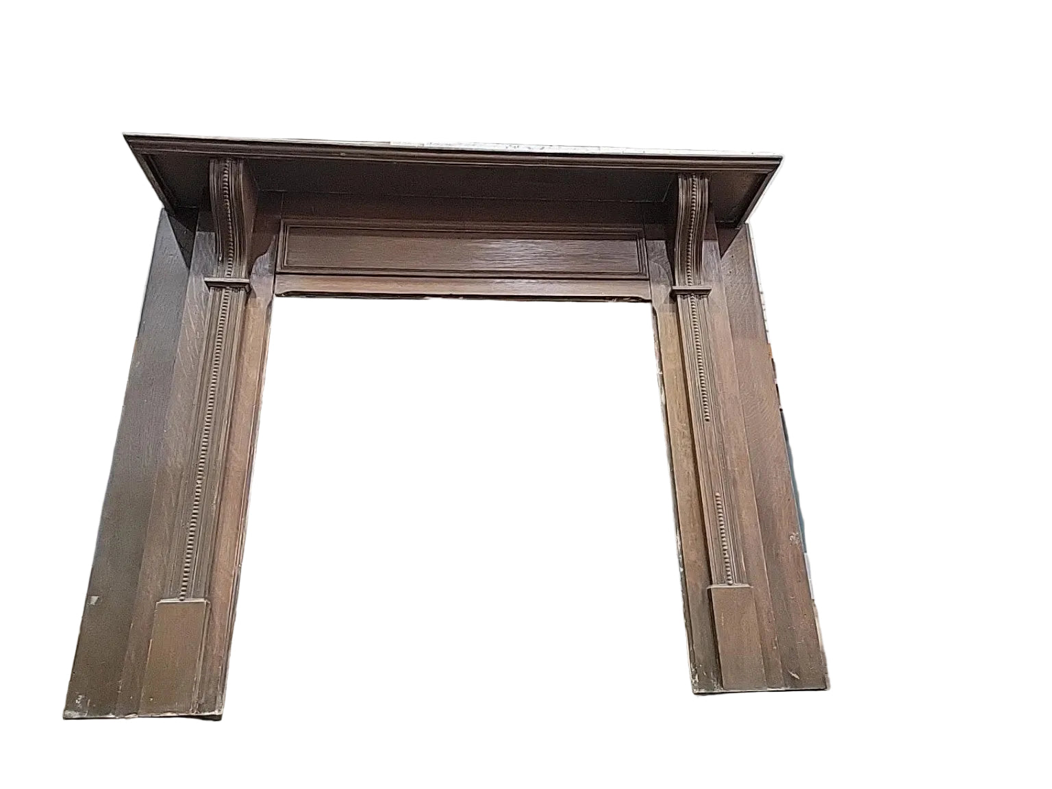 Antique Carved Oak Fireplace Mantel Surround