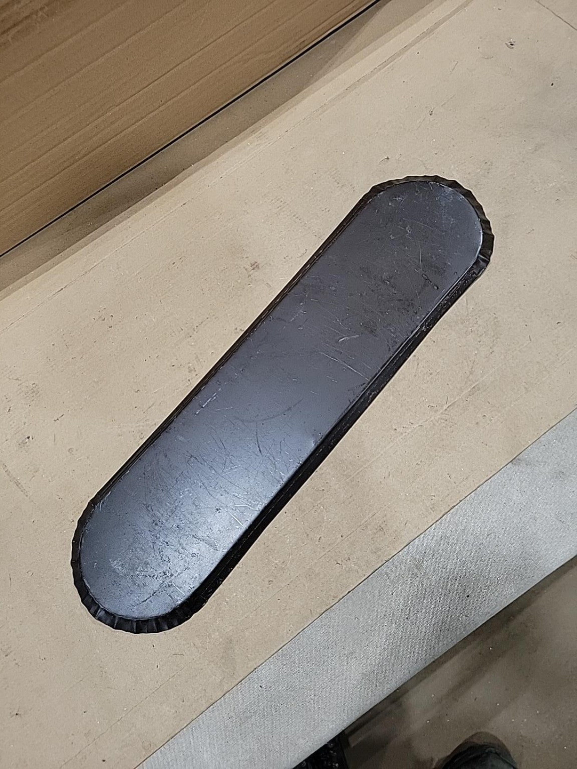 Vintage Black Metal Vanity Tray – Scalloped Edge