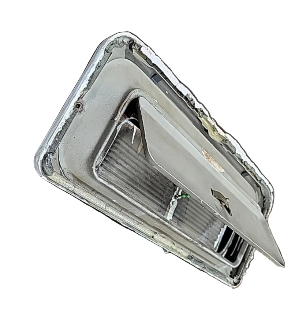 Vintage White Metal Adjustable Wall Register Vent