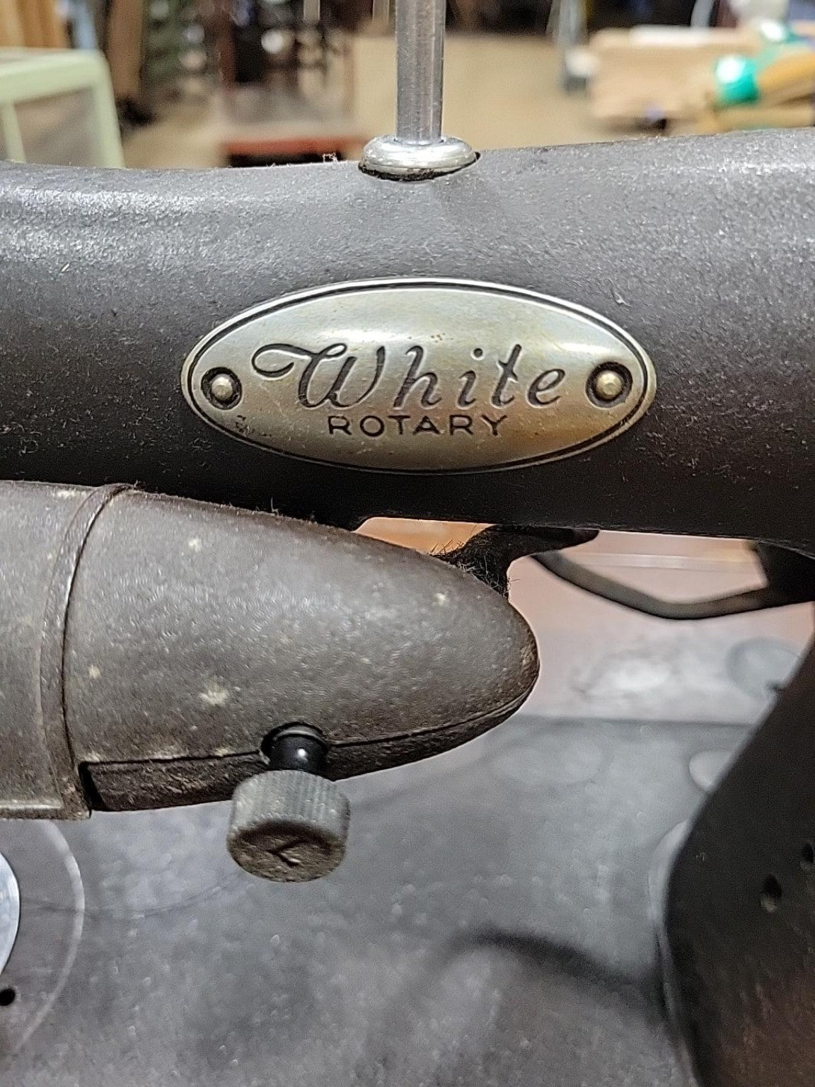Vintage White Rotary Electric Sewing Machine Model 43