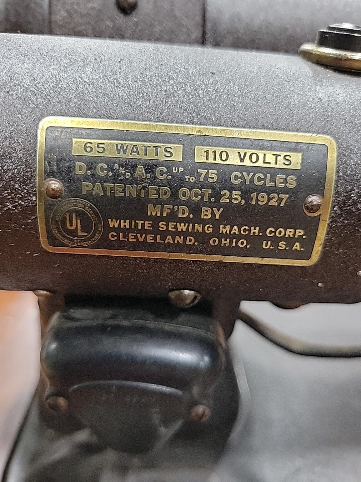 Vintage White Rotary Electric Sewing Machine Model 43