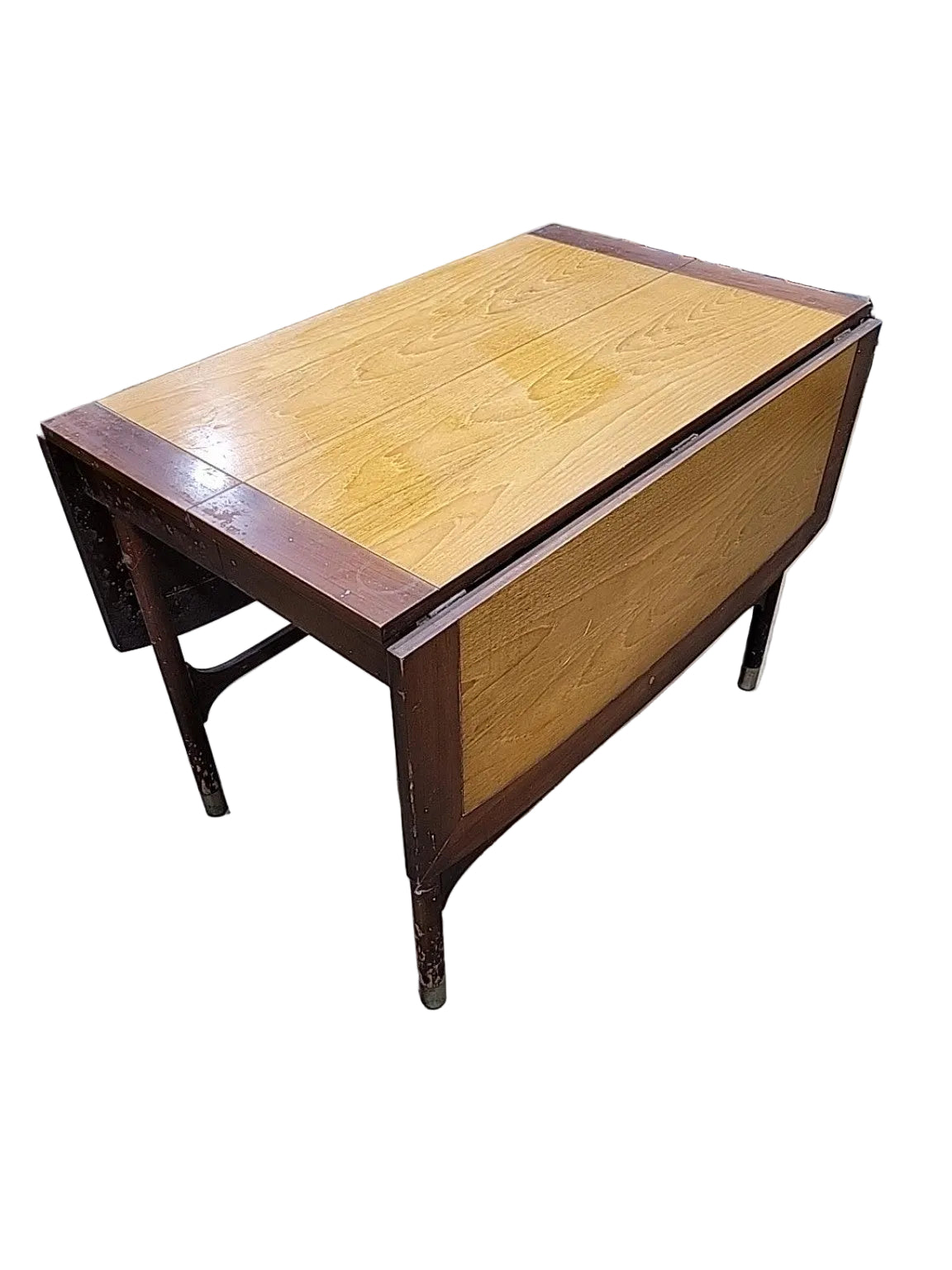 Vintage Two-Tone Drop-Leaf Dining Table