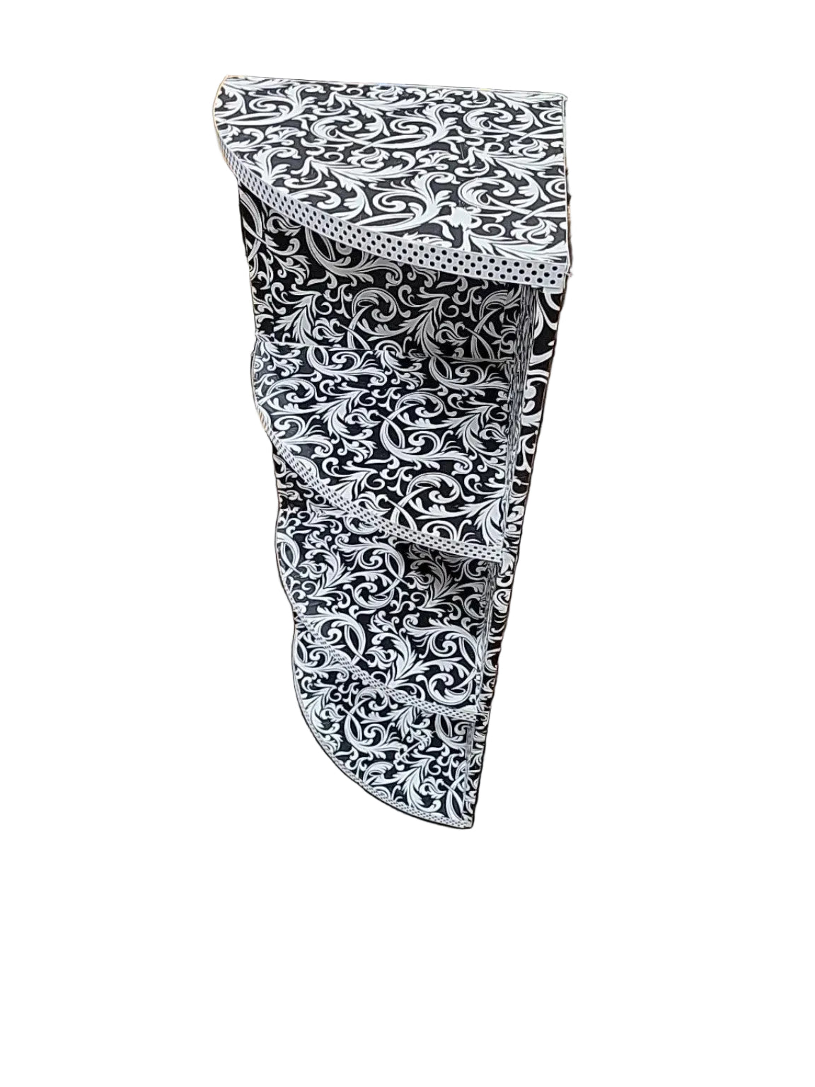 Black & White Floral Corner Display Shelf