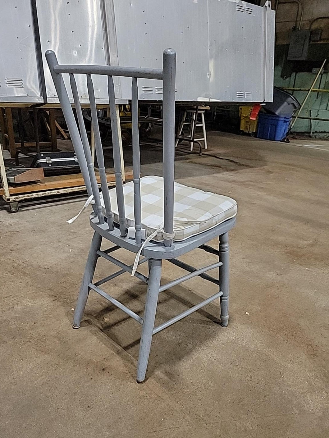 Vintage Painted Spindle Back Farmhouse Chair