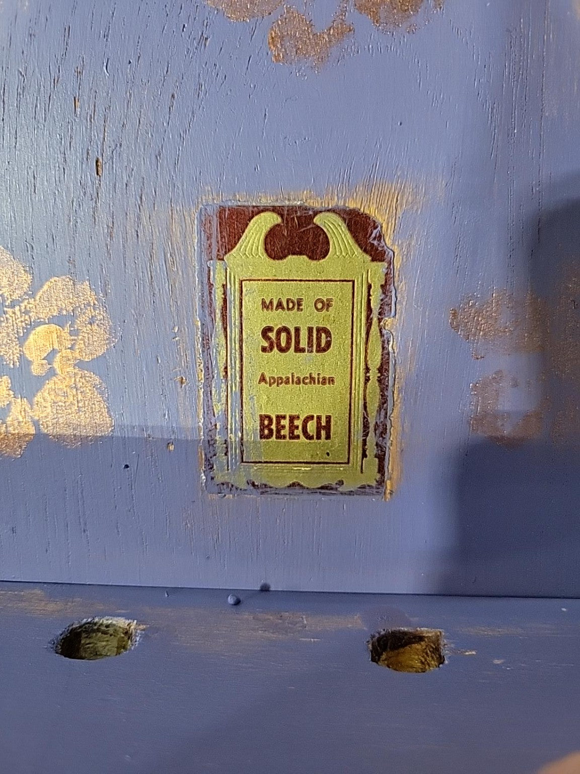 Vintage Solid Beech Painted Telephone Table