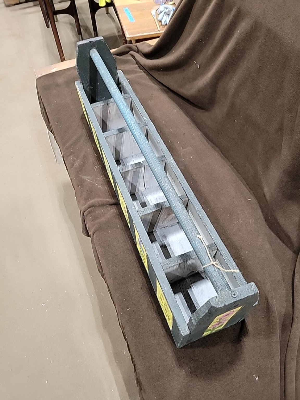Hand-Painted Floral Wood Garden Tool Caddy