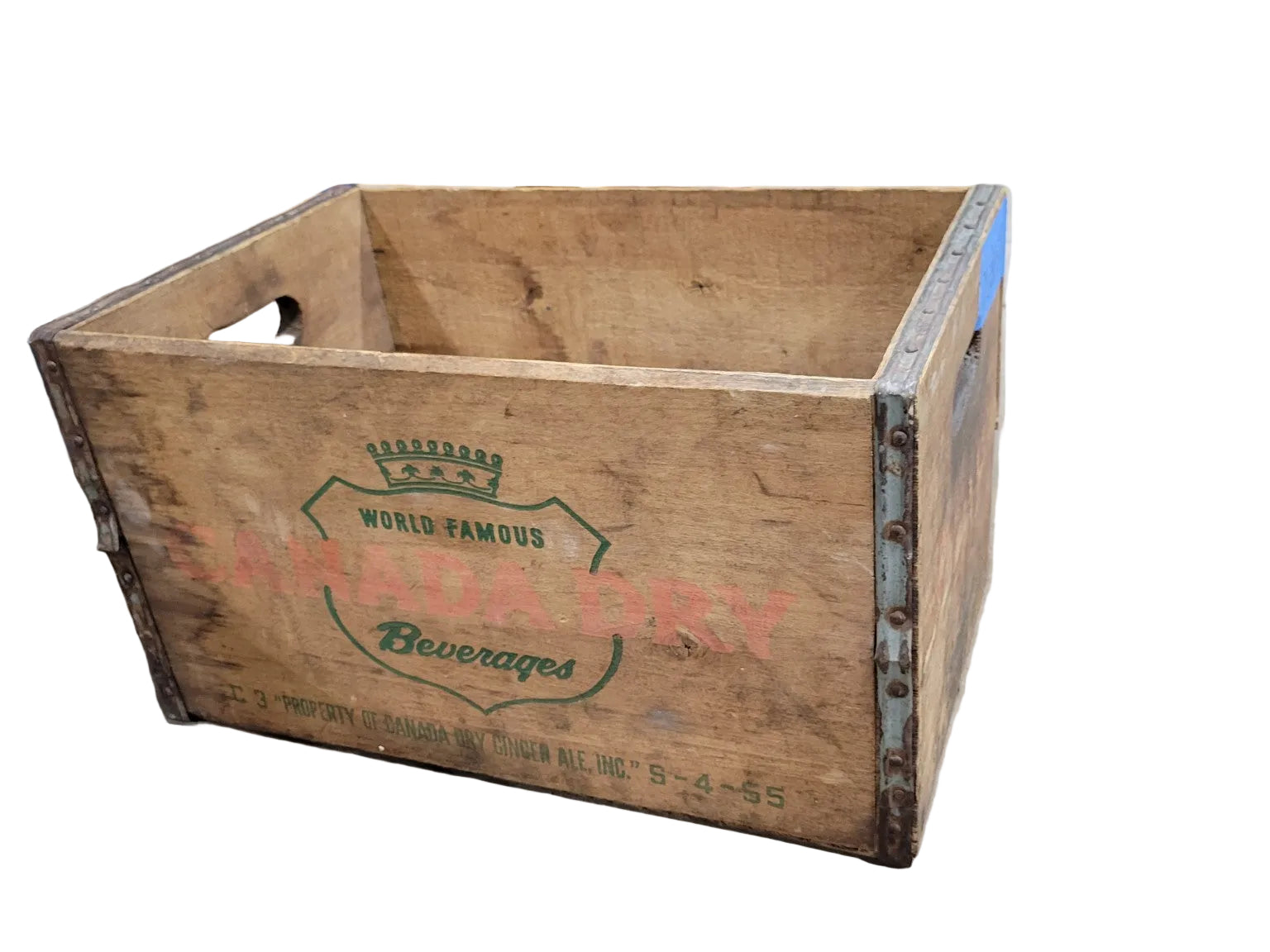 Vintage Canada Dry Wooden Beverage Crate