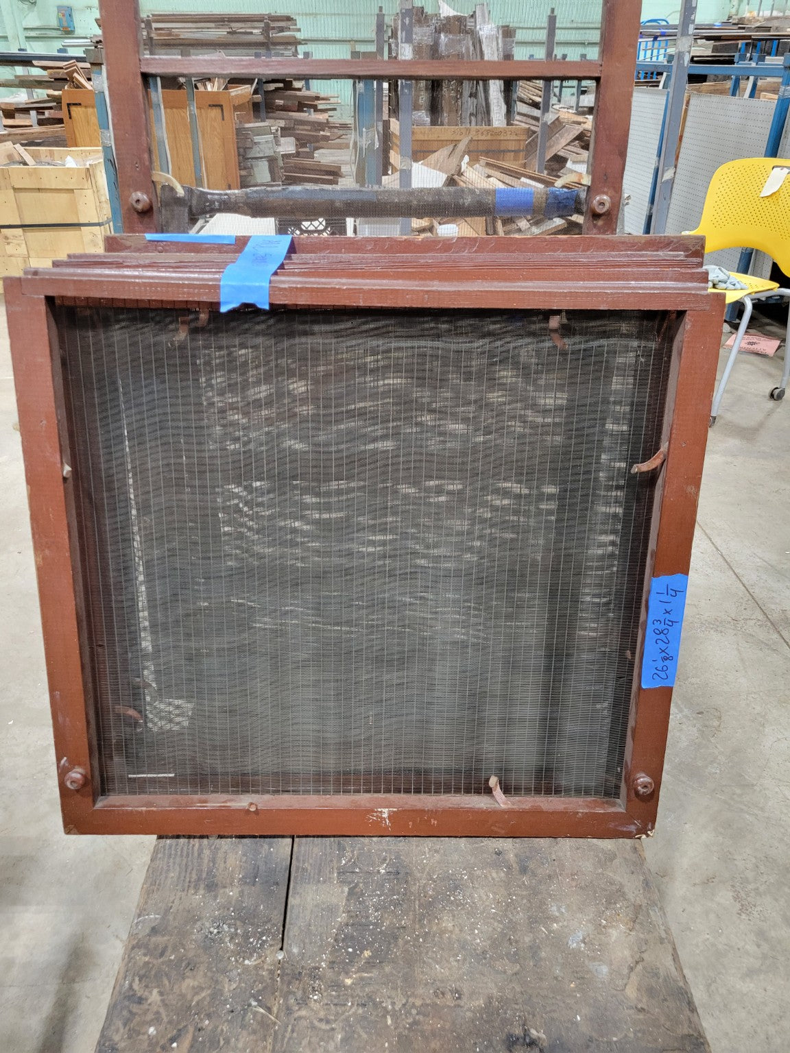 Vintage Wood Window Screen
